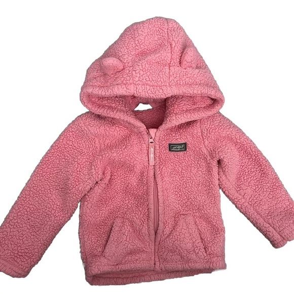2 Toddler Girl Eddie Bauer Pink Jackets Fleece Sherpa Size 18 Months 24 Months - Picture 1 of 6